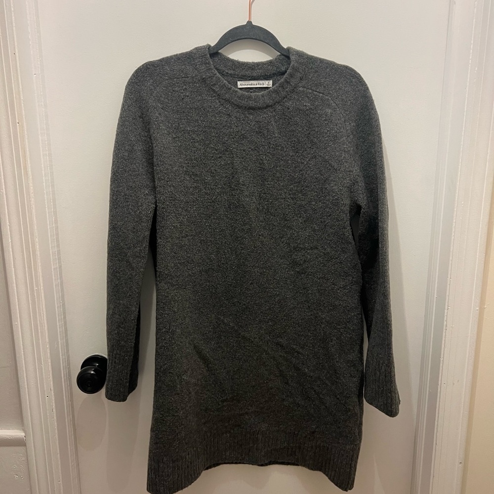 Abercrombie & Fitch Charcoal Crew Neck Sweater Dress